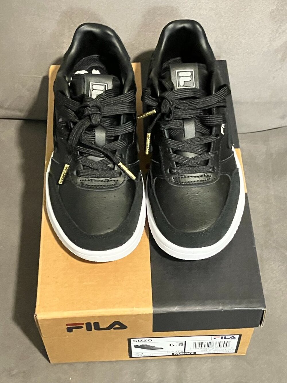 FILA Sizzo black sneaker size 6.5 US / EU 37.5 / UK 4